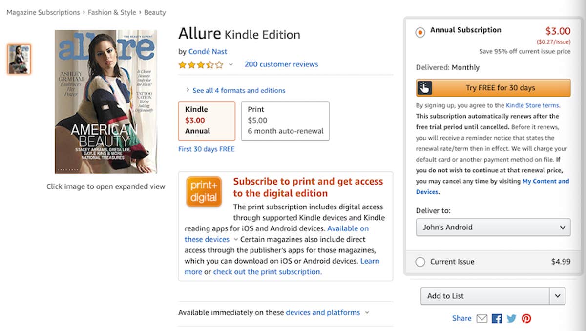 Amazon Prime Magazines Prime Reading vs. Kindle Unlimited