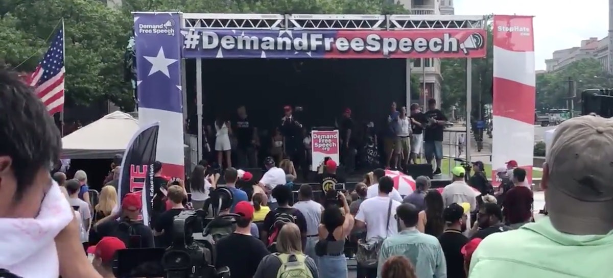 demand free speech rally