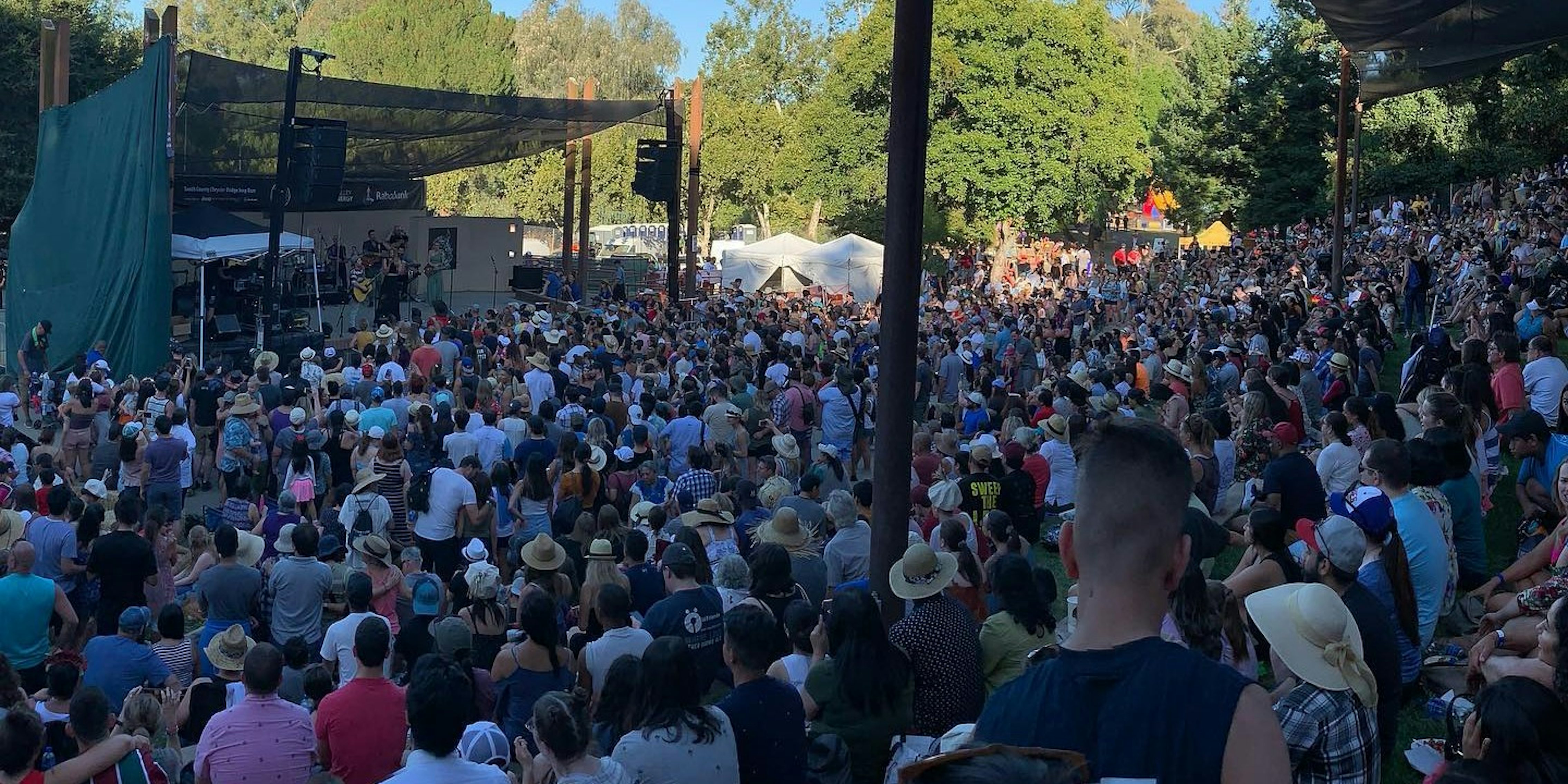 The crowd at Gilroy Garlic Fest on Saturday, day before the shooting