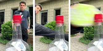 John Mayer bottle cap challenge