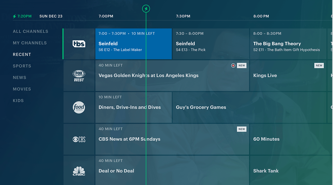 new hulu channel guide