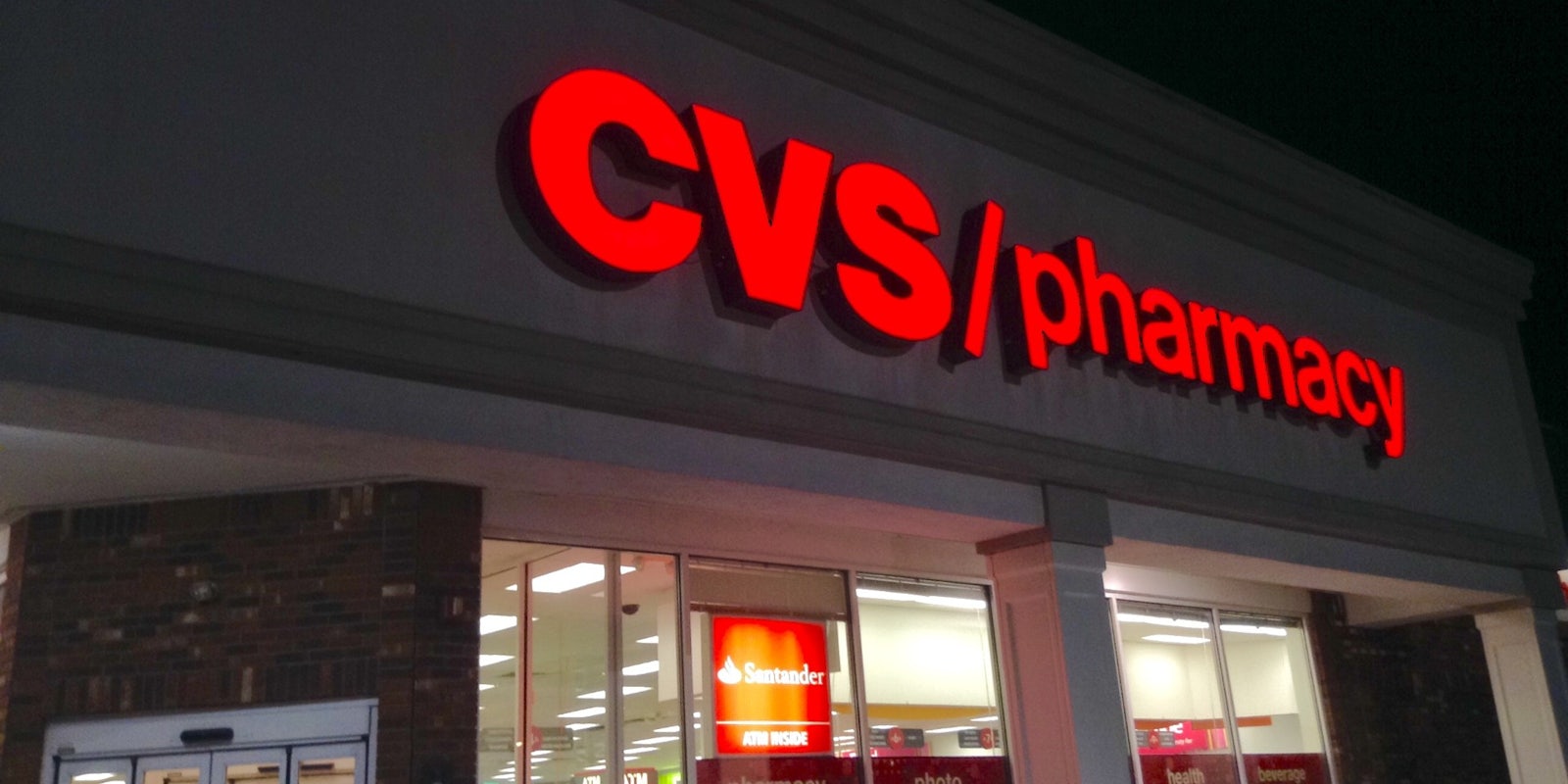CVS Pharmacy sign in red