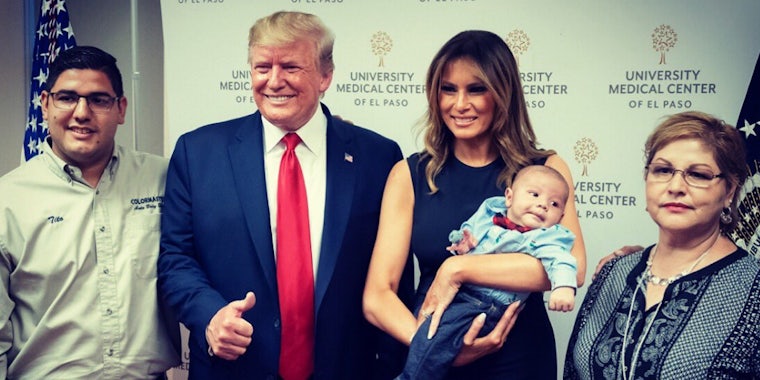 Donald Trump Thumbs Up Baby El Paso