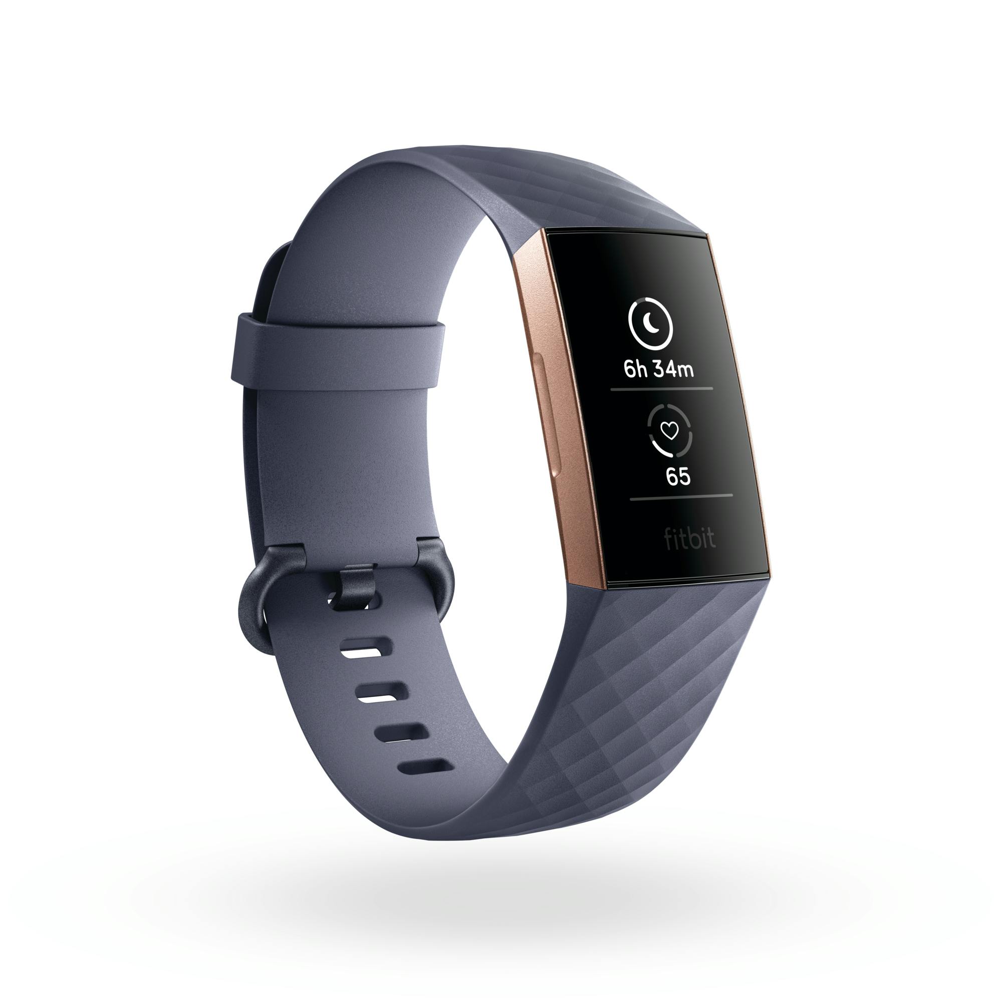 Fitbit Charge 3 showing sleep and heart rate