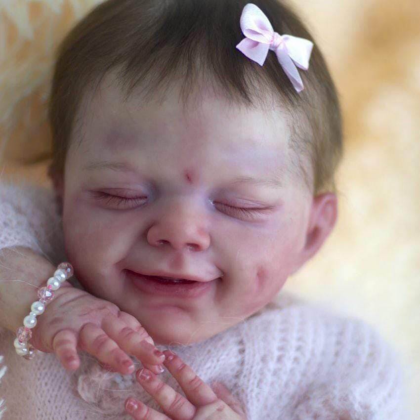 Reborn Baby Doll with a scratch on its forehead
