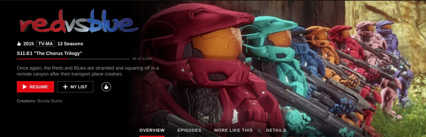 Red vs. Blue on Netflix