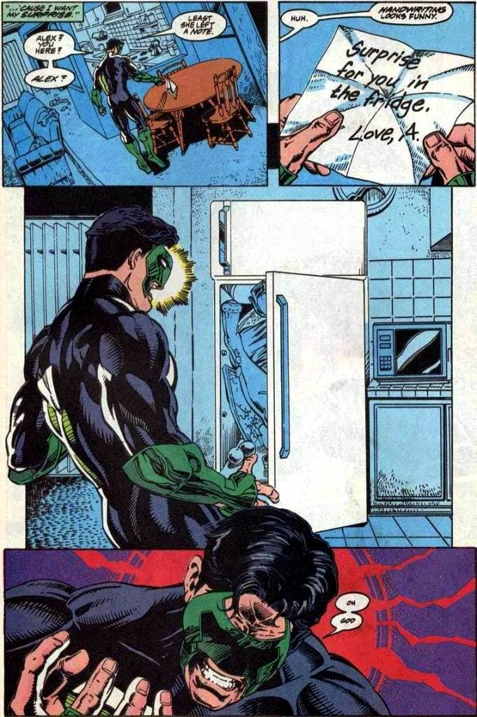 WTF DC Marvel - Woman in the fridge