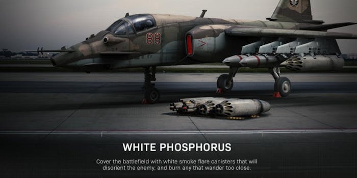 Call of Duty white phosphorus backlash
