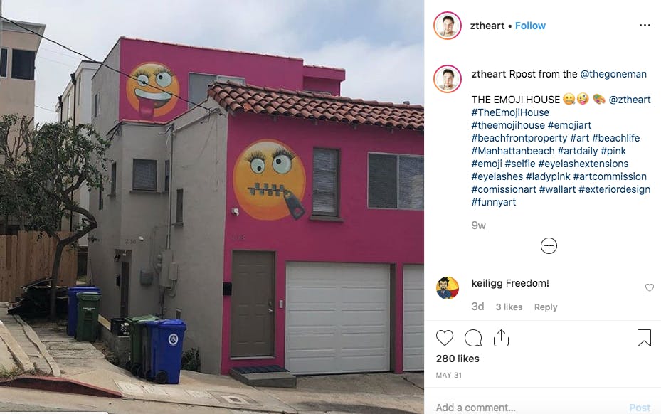 ZtheArt_pink_emojis_house_instagram