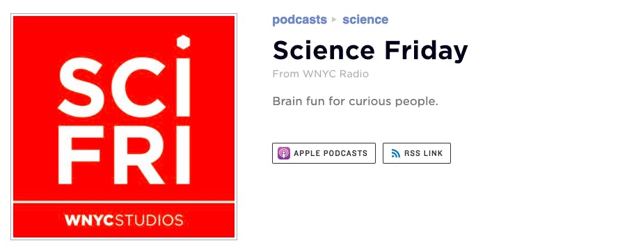 best science podcasts science friday