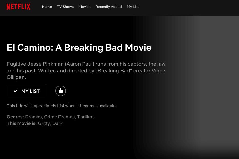 breaking bad movie