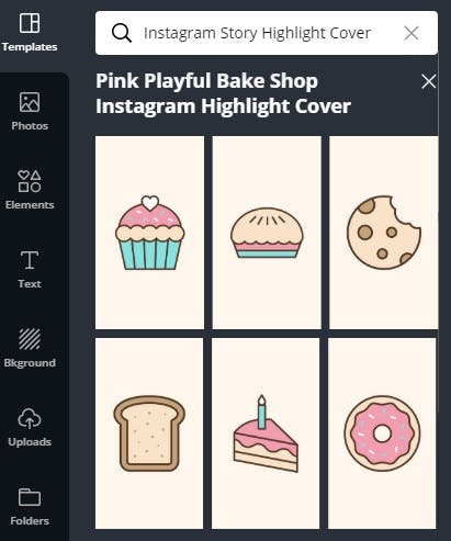 Instagram highlight covers - canva