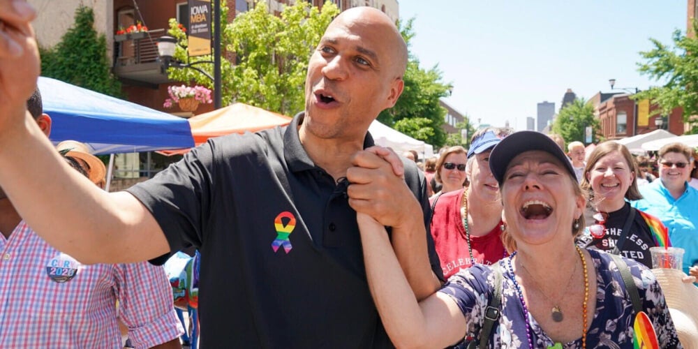 cory booker at pride