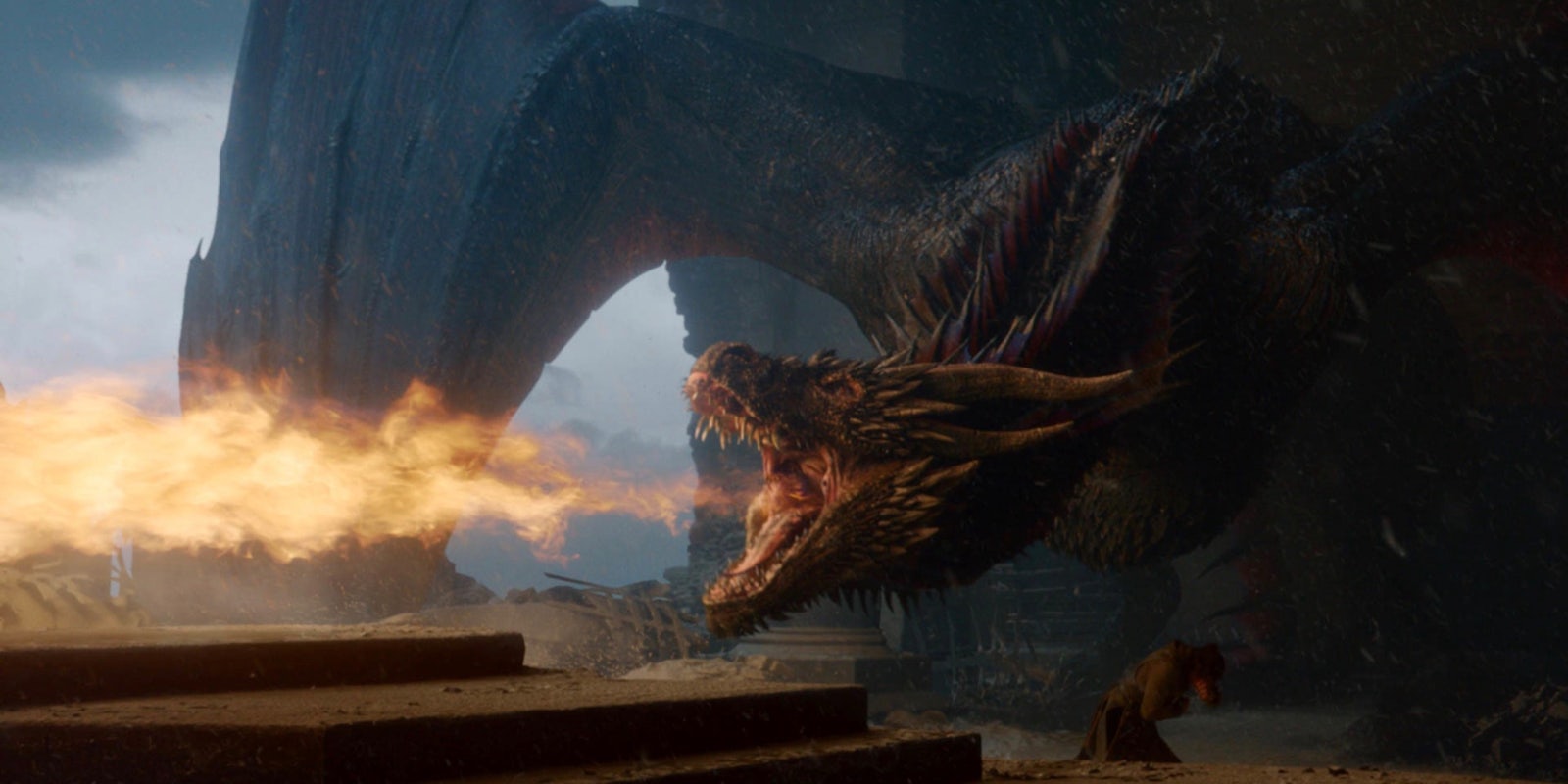 game of thrones drogon melts throne