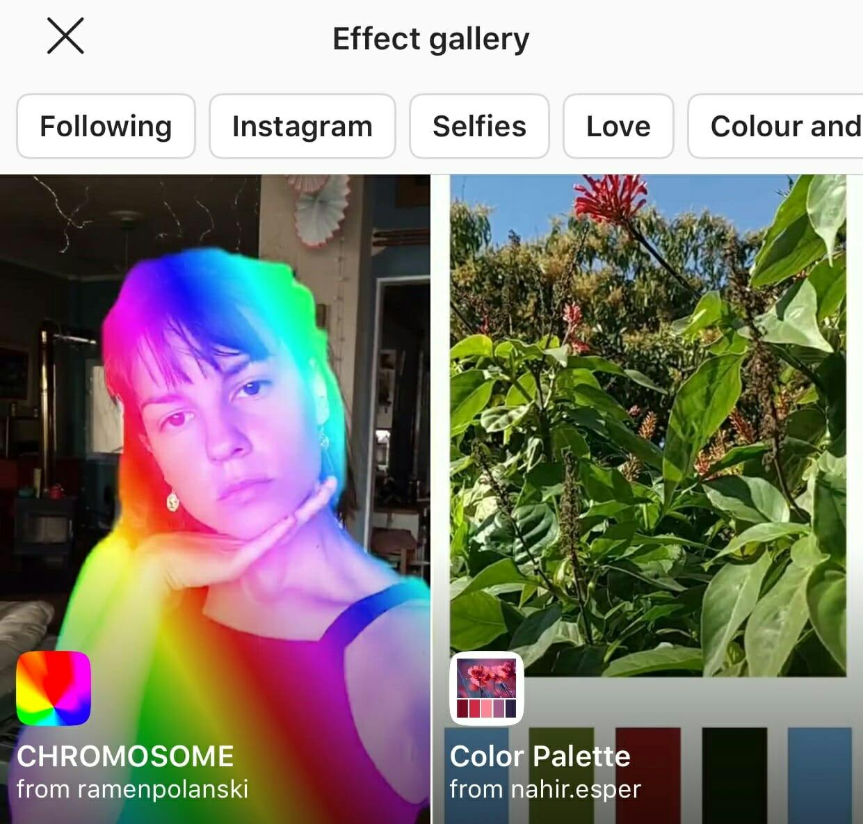 instagram effects gallery