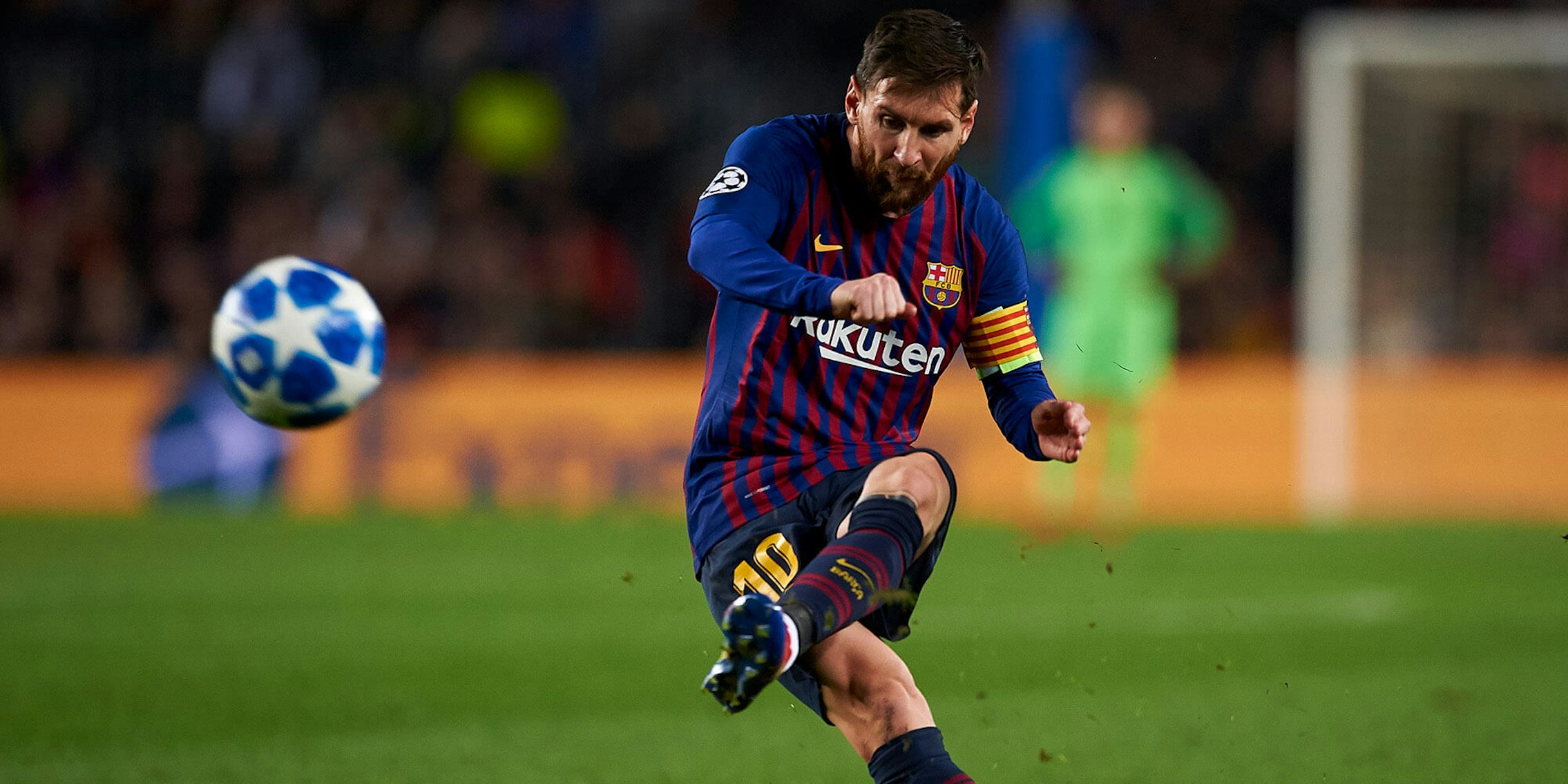 Lionel Messi of Barcelona vs Bayern Munich