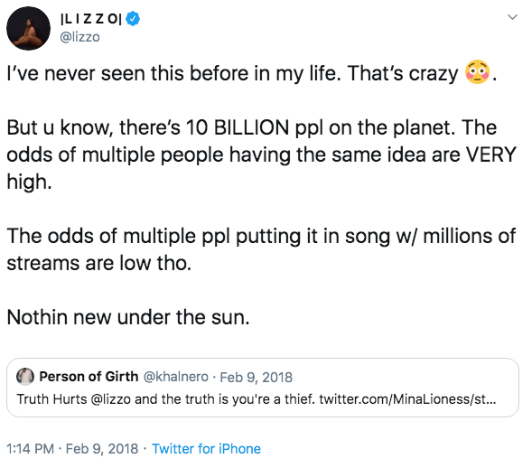 lizzo truth hurts tweet