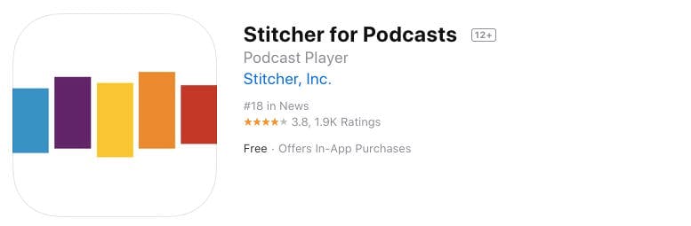 stitcher apple app store