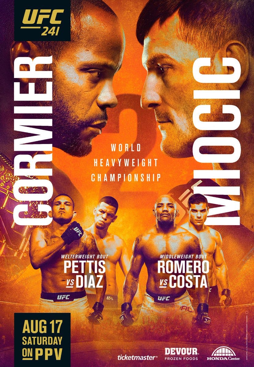 UFC 241 poster Cormier vs Miocic