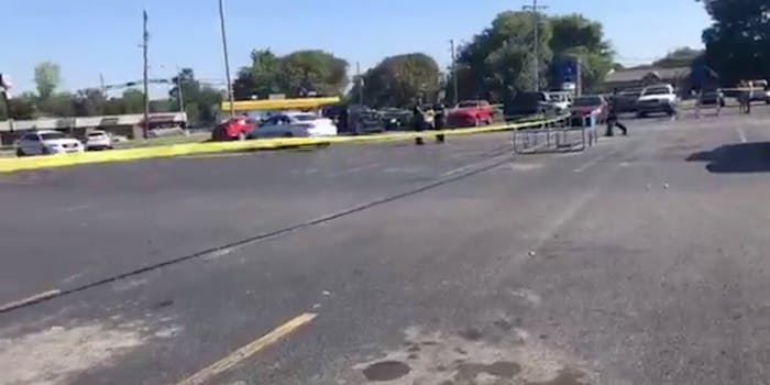 Screengrab from a video shows the scene where the shooting took place