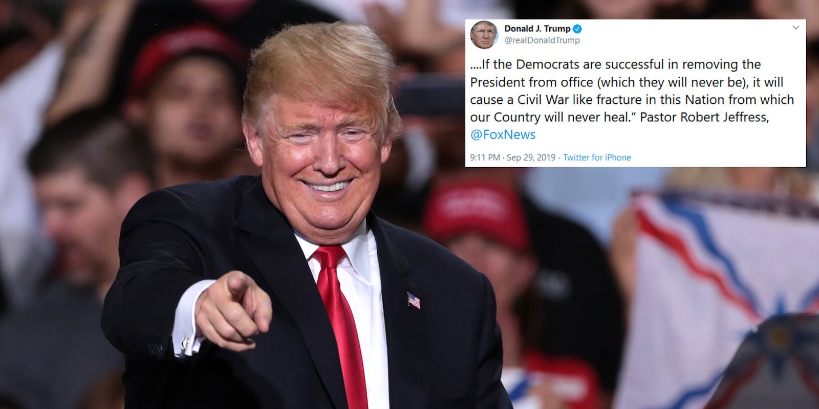 Donald Trump Civil War Quote Tweet