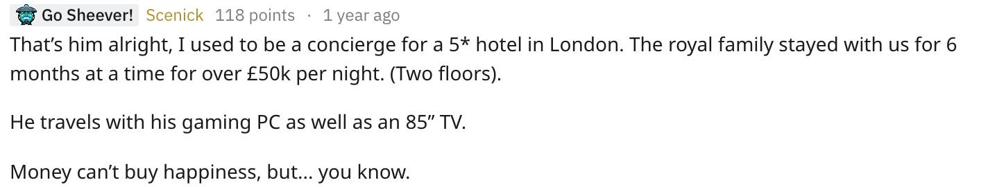 Saudi Prince Steam - reddit comment