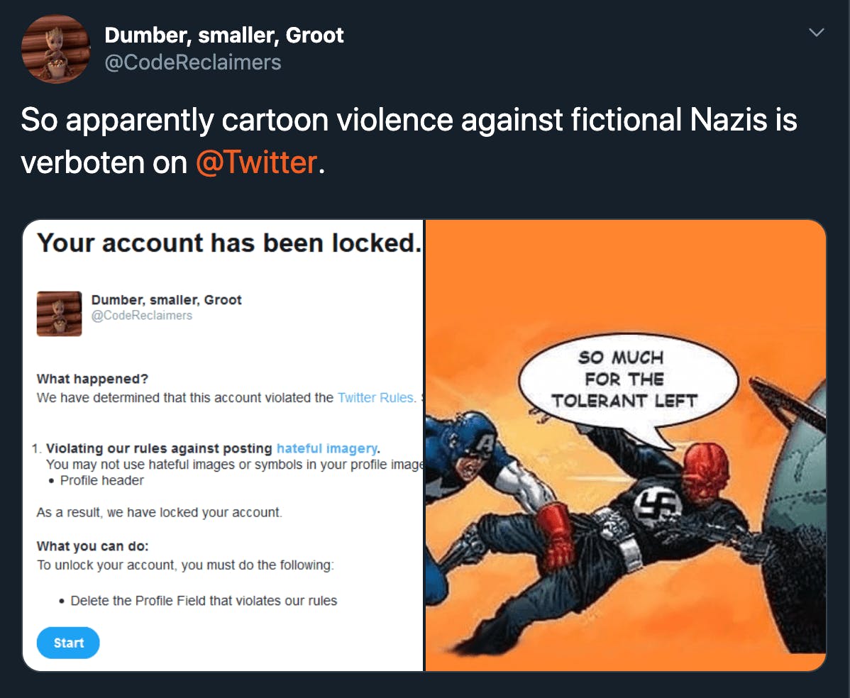 Captain America punches Nazi