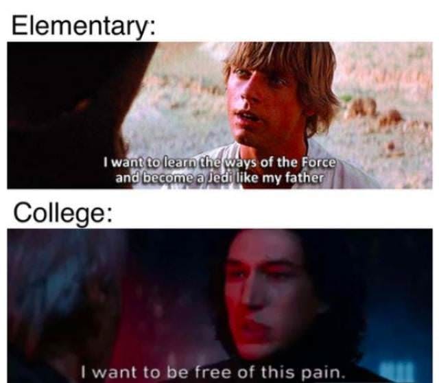 funny Star Wars memes - college