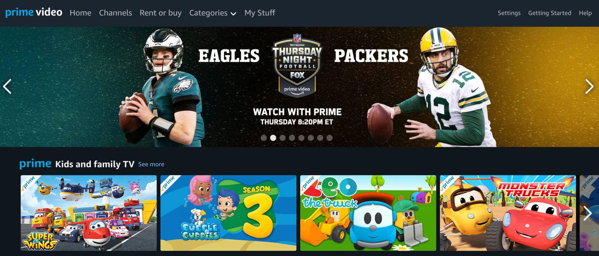 how-to-watch eagles vs packers live stream amazon prime video