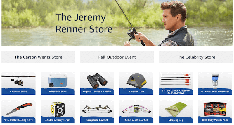 jeremy renner amazon store