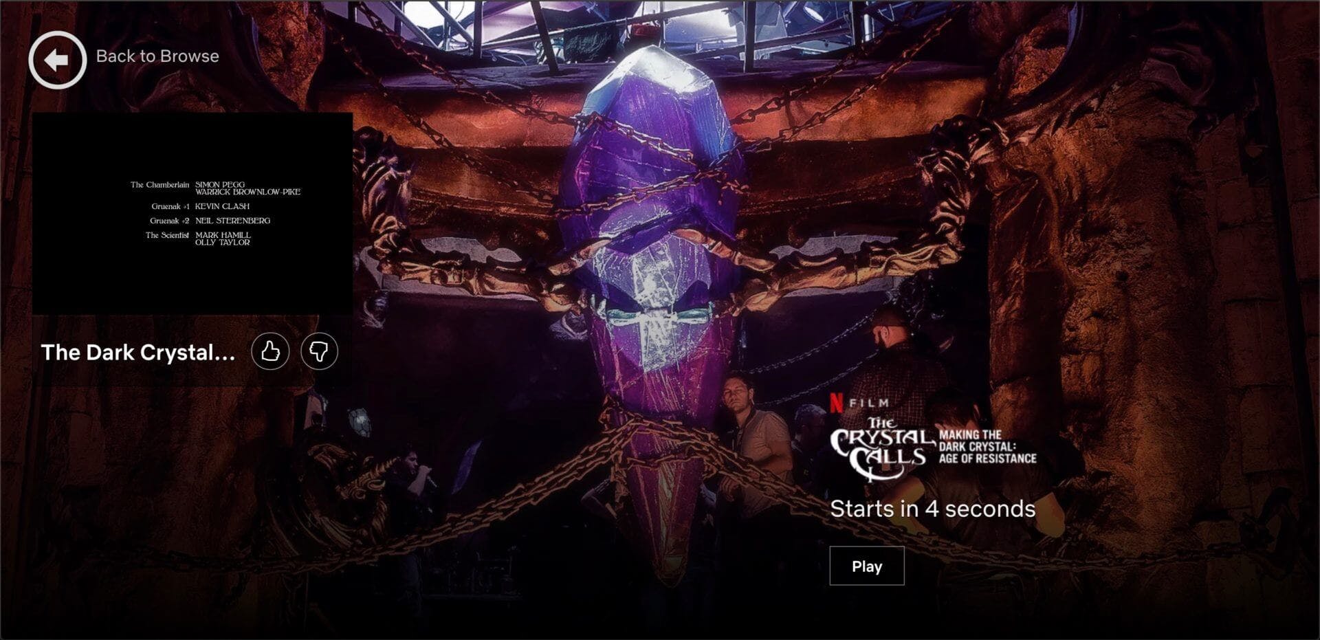netflix the crystal calls loading page