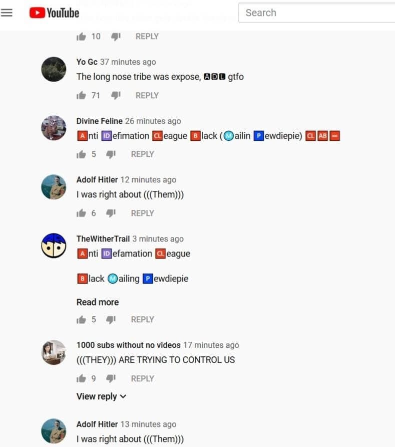PewDiePie YouTube comments