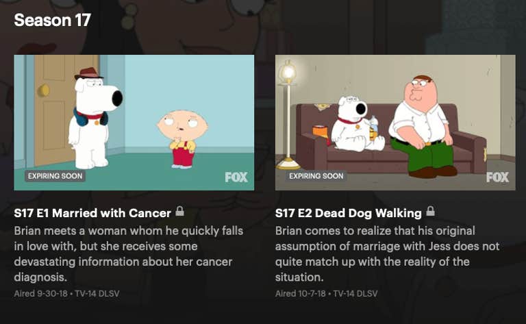 watch family guy season 18 on Fox