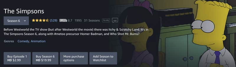 watch the simpsons season 31 on Amazon