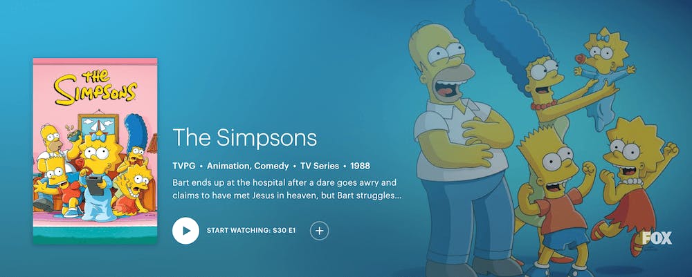 watch the simpsons season 31 on Hulu