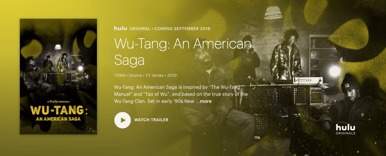 watch wu-tang an American Saga on Hulu