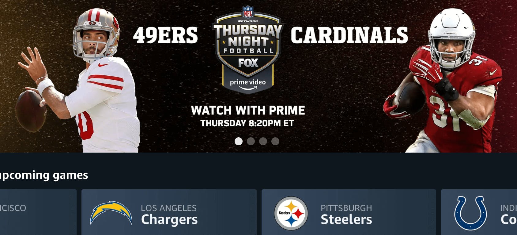 49ers cardinals amazon streaming nfl