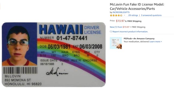 McLovin ID - Superbad