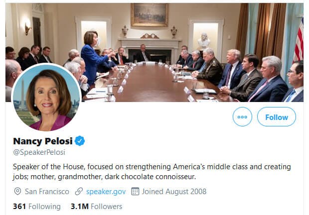 Nancy Pelosi Donald Trump Photo Twitter Header