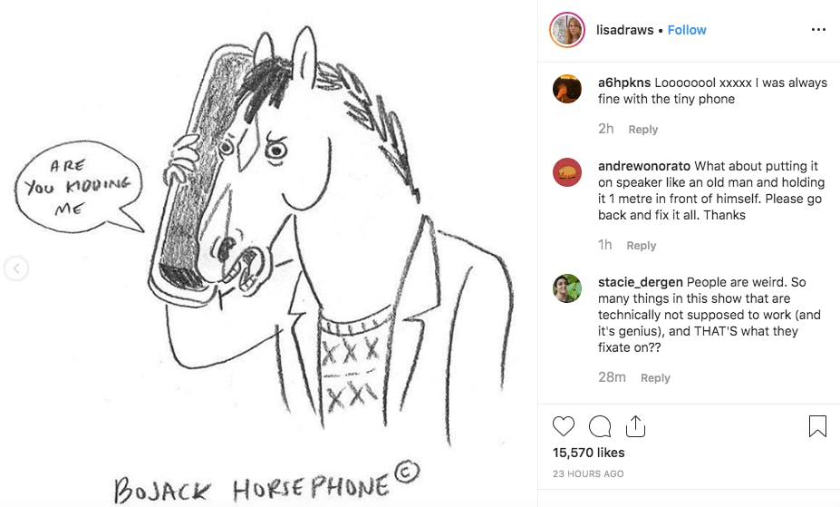 bojack horseman phone lisa hanawalt