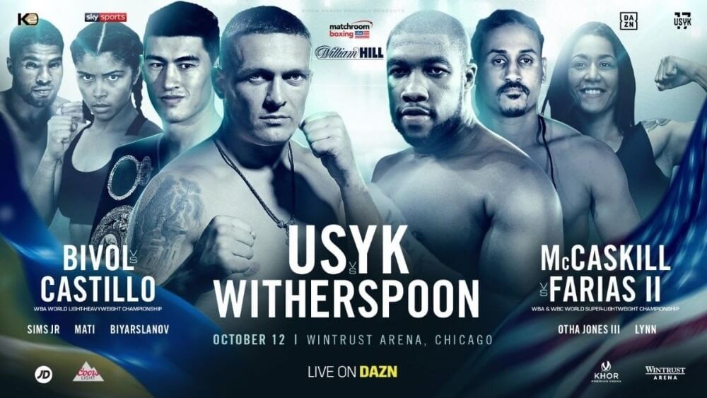 Chazz Witherspoon vs Oleksandr Usyk live stream DAZN