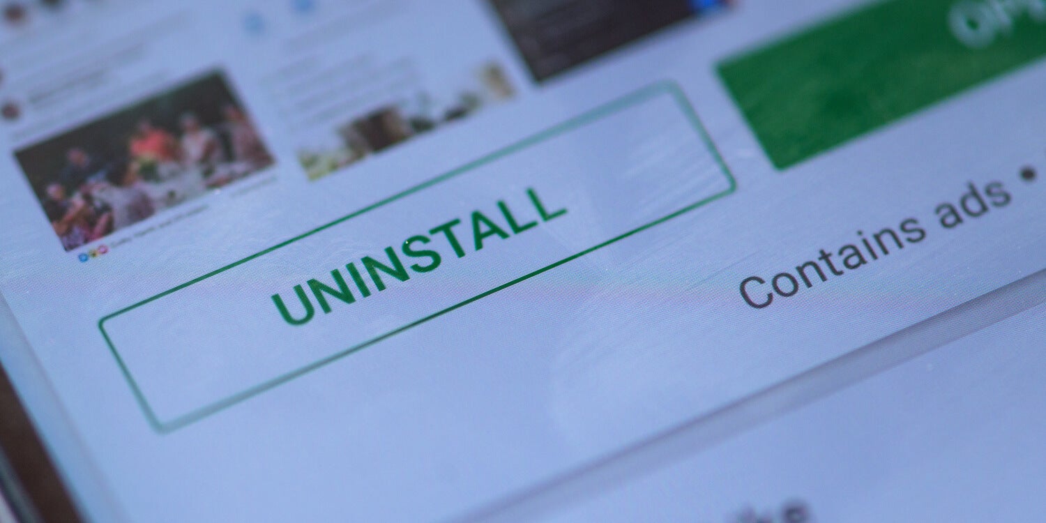 uninstall android apps