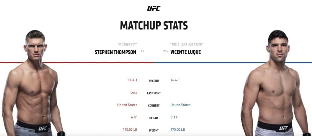 Stephen Thompson vs Vicente Luque live stream UFC 244