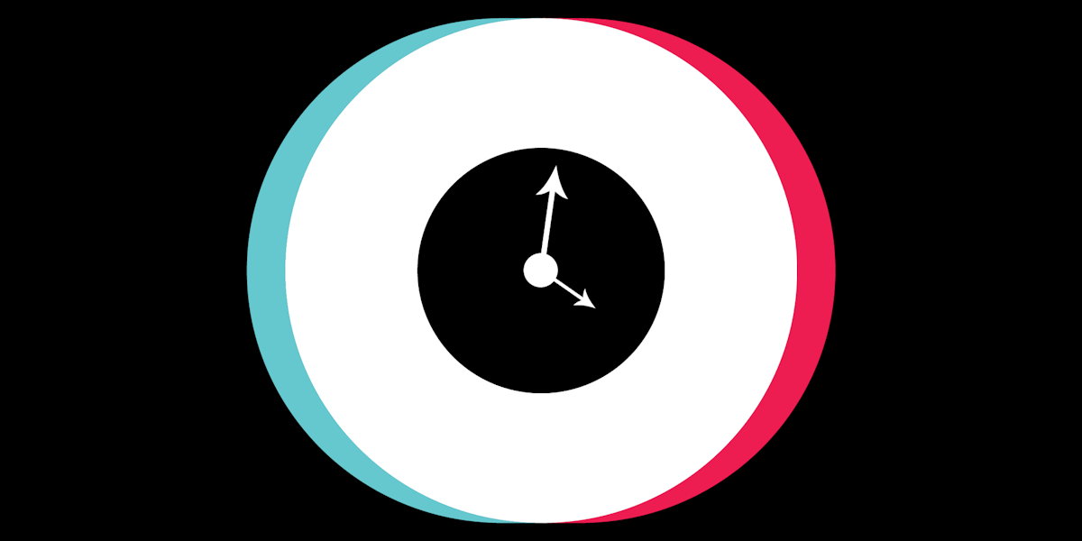 tiktok logo timestamp clock