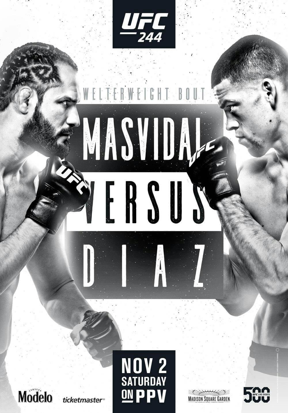 UFC 244 poster Masvidal vs Diaz