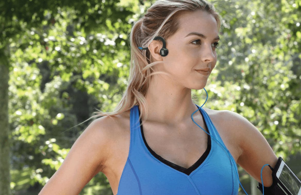 Aftershokz Sportz Titanium with Mic, wired bone conduction headphones