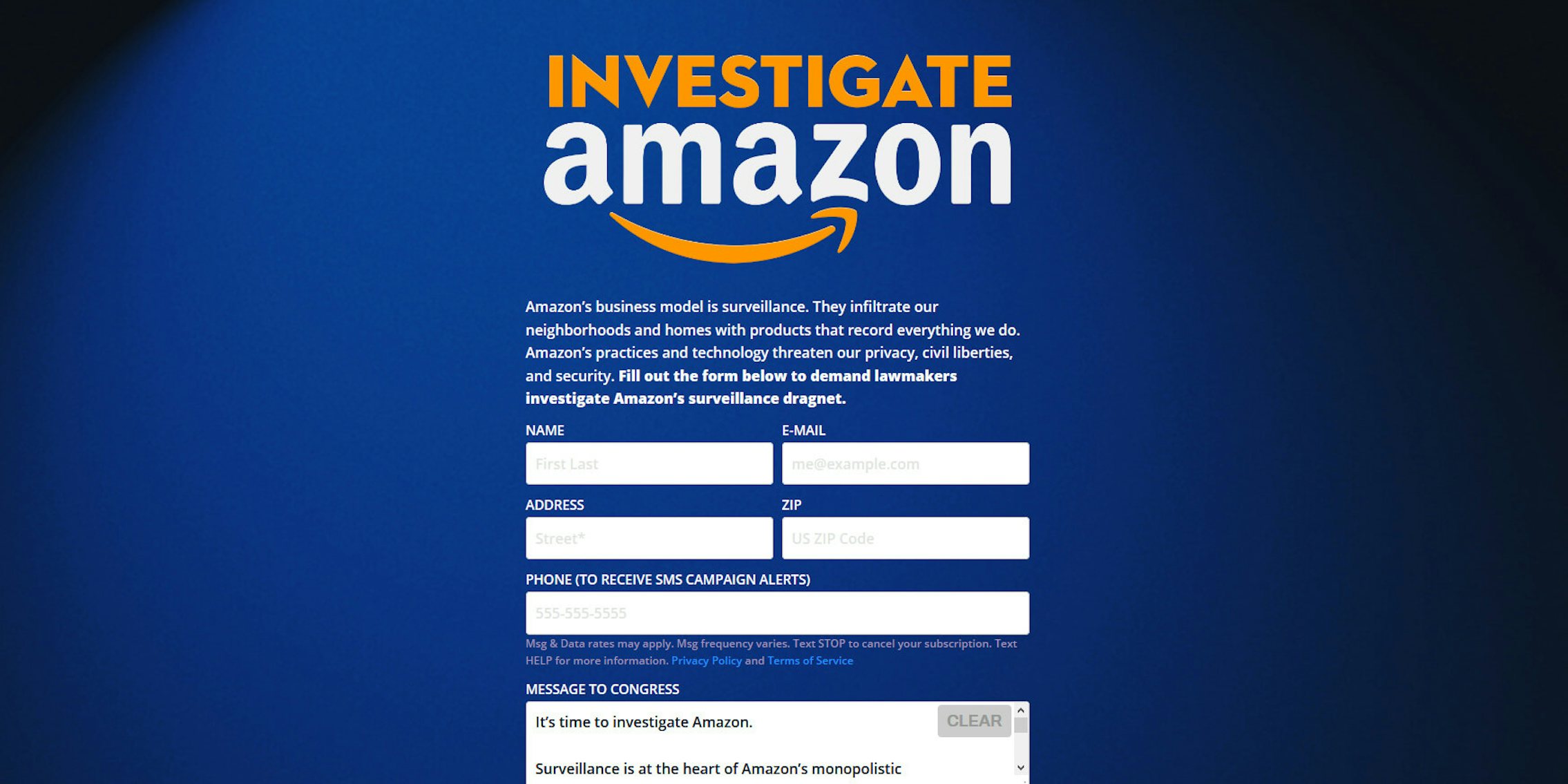 Investigate Amazon Congress Letter