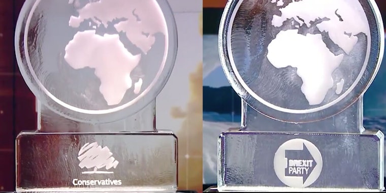 channel 4 ice sculpture climate debate