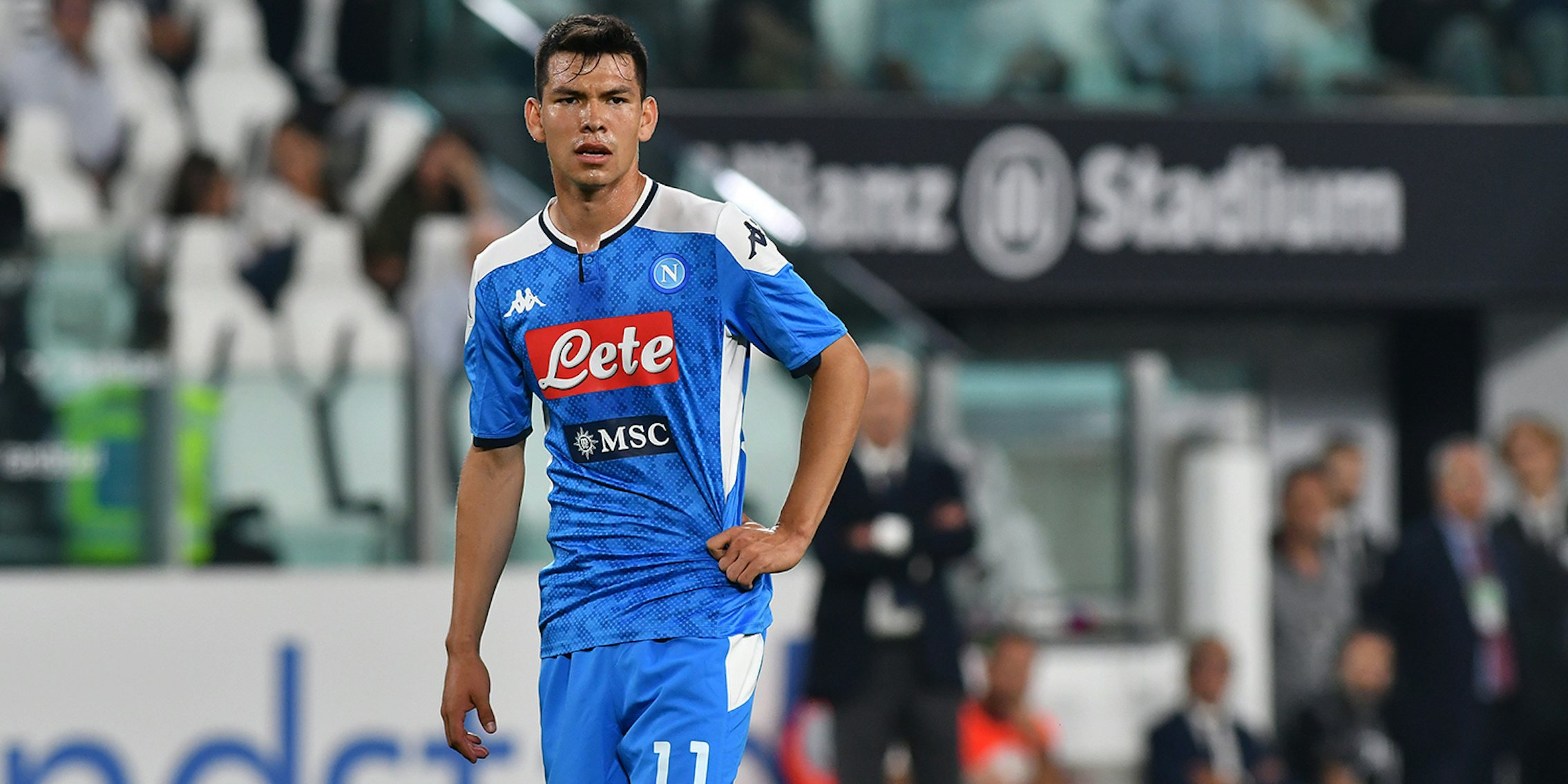 Mexican national player Hirving Lozano with Napoli