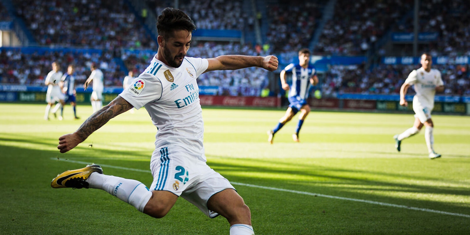 Isco in match action for Real Madrid